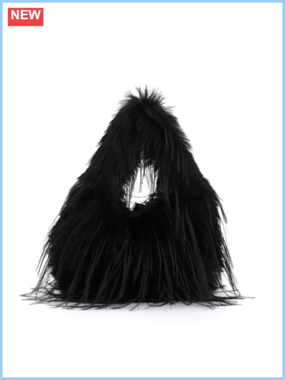 Faux Fur Tote Bag Fuzzy Y2K Shoulder Bag Small Plush Purse Handbag Hobo